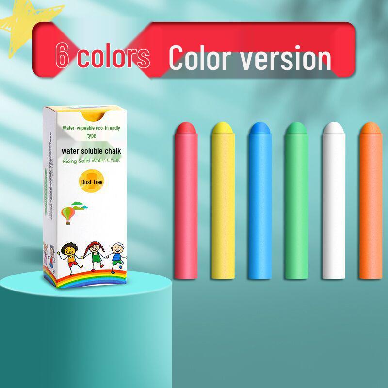 48-Color Dustless Chalk Set with Holder - Safe, Erasable, Water-Soluble for Kids' Home Learning