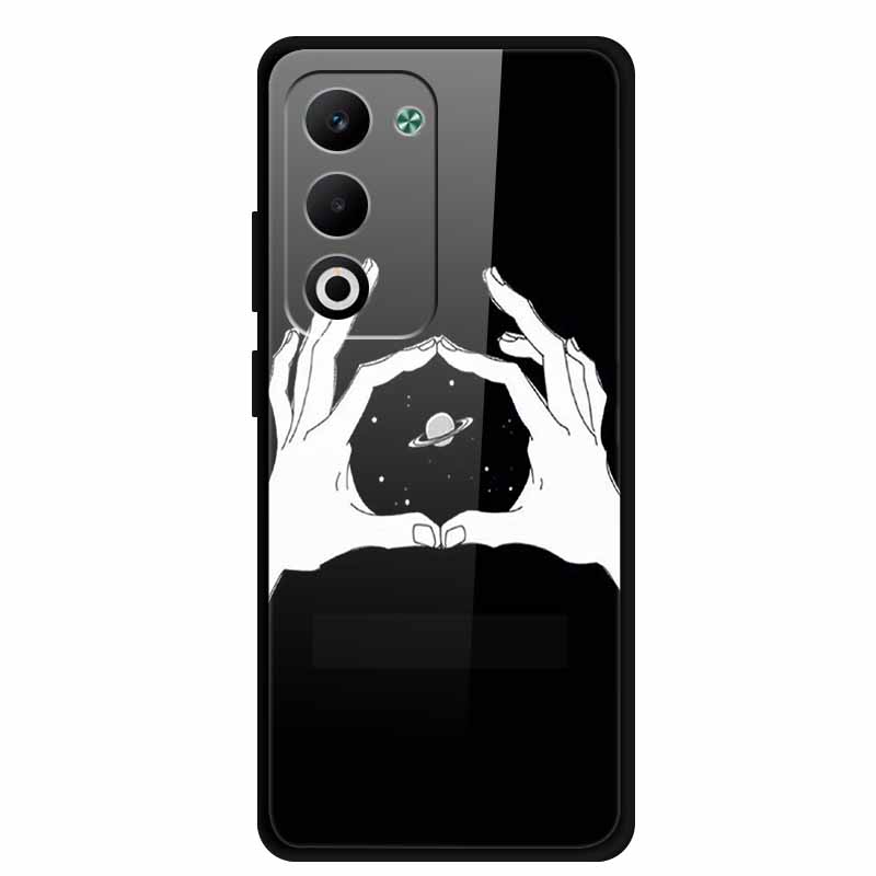 

Glass Back Cover For OPPO A5i Pro 5G Case A5iPro Coque Hard Tempered Glass Case For OPPO A5m A5 5G 4G Phone Case A 5 Soft Bumper OPPO A5i Pro