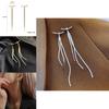 Alloy Chain Drop Earrings With Electroplating For Stylish Casual Wear And Gift Idea