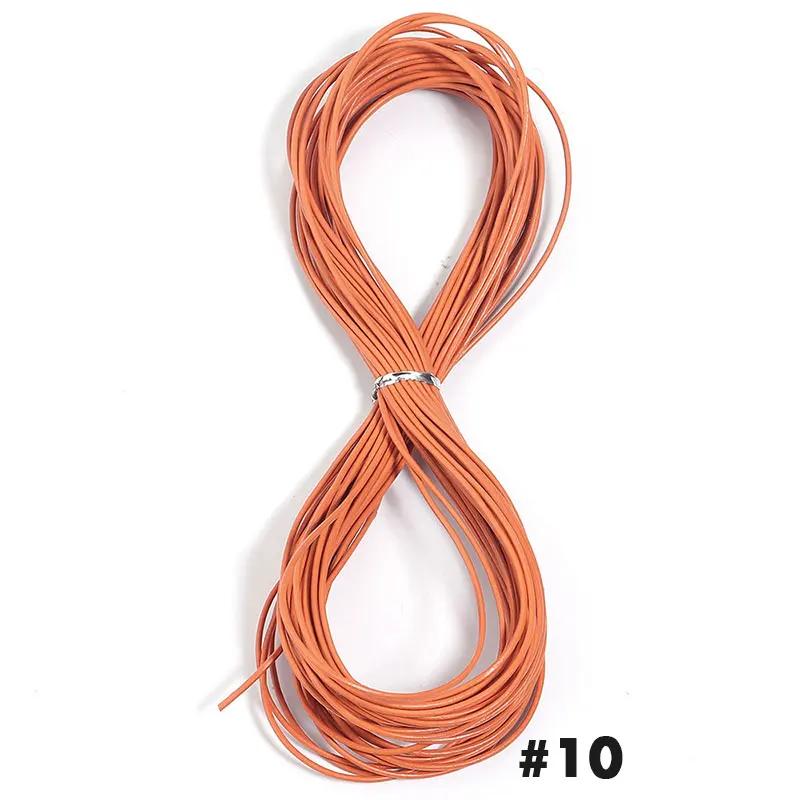 10 yardas Cuerda Redonda de Cuero Diámetro 1.5mm Cordón de Cuero Genuino de Colores Accesorios de Ropa DIY Artesanía en Cuero Materiales Hechos a Mano