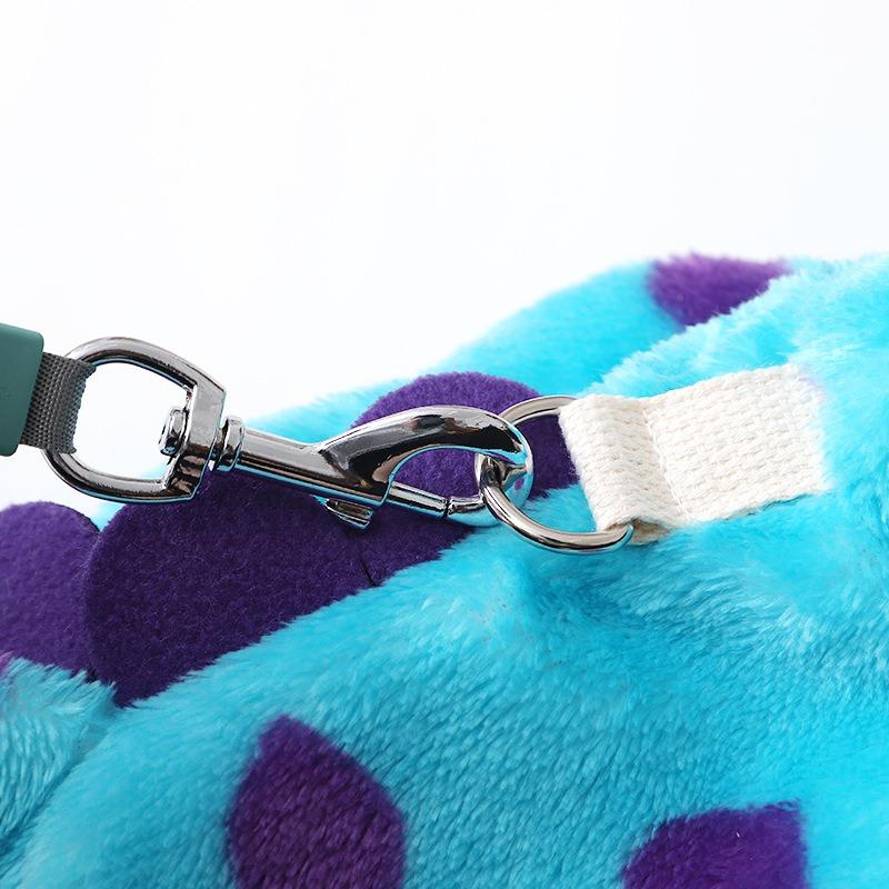 Cat traction clothes winter warm hooded plush jacket dinosaur tail cute thick fleece jacket