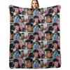 Blake Gray Collage Throw Blanket Soft Plush Blanket As Housewarming Gift