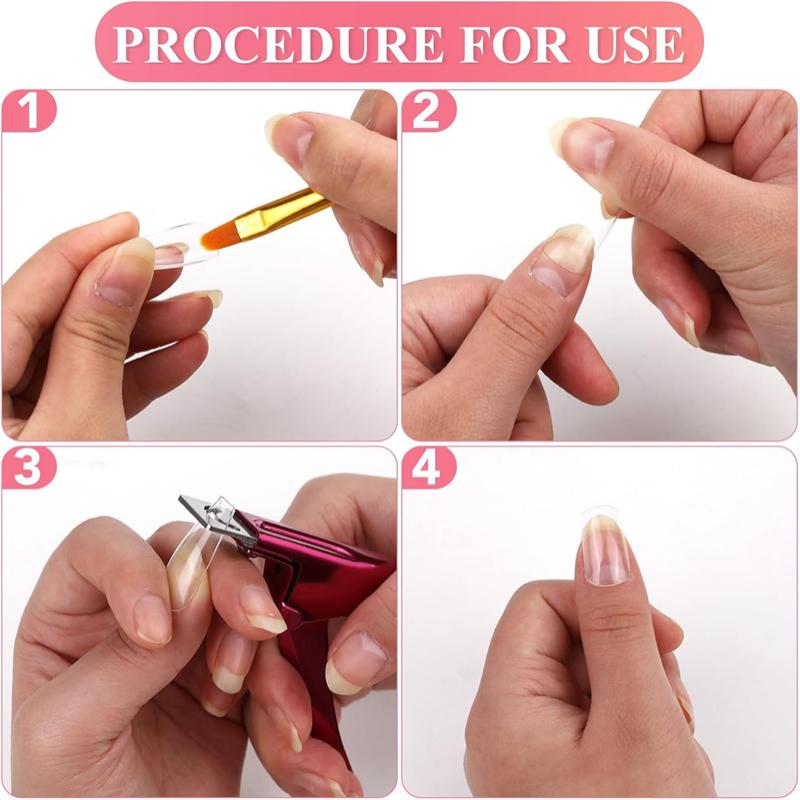 Professional Nail Clipper U Shape Stainless Steel Trimming Straight Cutter With 10Pcs Magnet Nail Art Trimmer Kit Manicure Salon