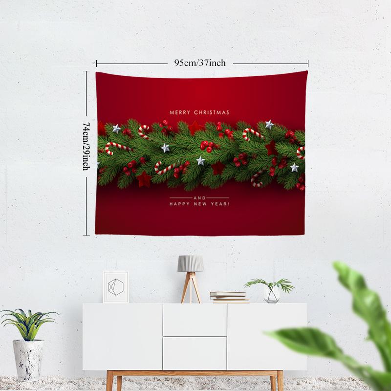 Рождественская звезда гобелен полиэстеровый гобелен настенный на Новый год Гостиная — фото 4