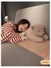 Cute Cartoon Rabbit Cylindrical Body Pillow - Plush Backrest & Sleeping Support for Women