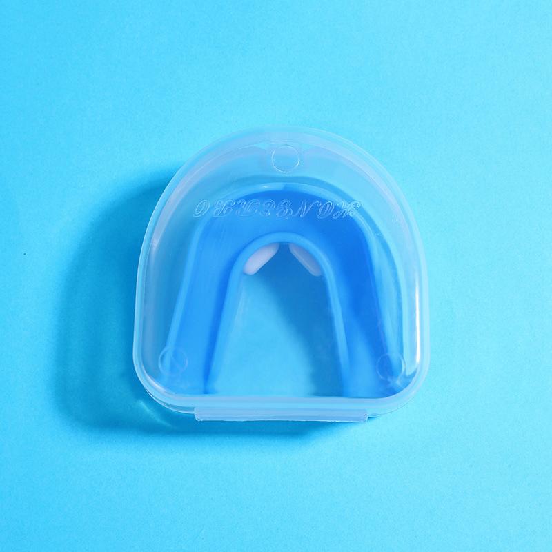 

1 шт. в коробке Санда Тхэквондо Бокс Спортивные брекеты Двусторонние Защиты зубов от скрежетания Жующиеся Защиты зубов синий