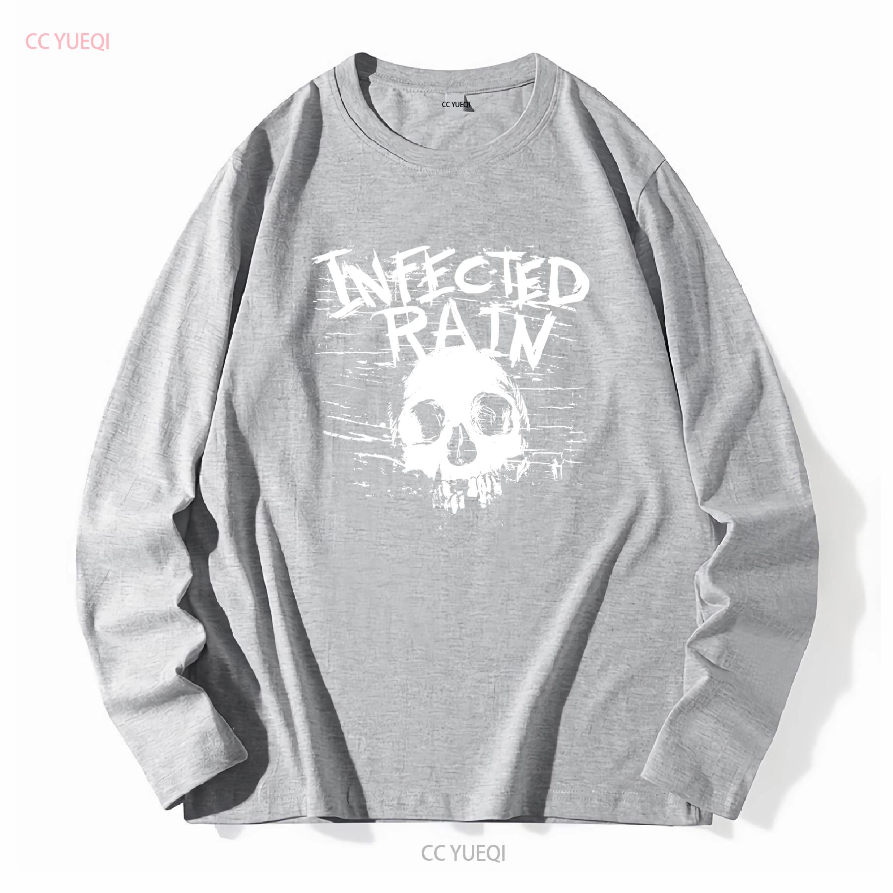 

Infected Rain Alternative Metal Band Logo T Shirt S 2XL vintage Washed fashion Breathable Top For Everyday Wear Versatile L