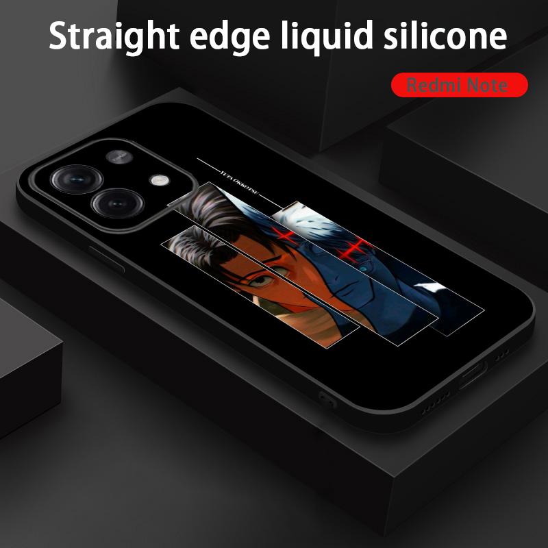 Okkotsu yuta cool anime man poster Phone Case For Redmi Note 14 13 12 11 Pro Plus S 5G 14C A3 Soft Black Phone Cover