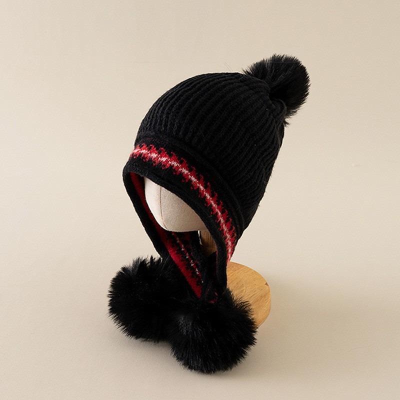 New princess hat children's hat cute girl hat winter velvet warm baby ear hat wool hat