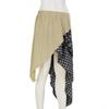 Spring/Summer Women's Low-Waist Plaid & Floral Patchwork Irregular Hem Skirt