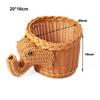 Multistyles Storage Rattan Woven Tea Tray  Restaurant Serving Tabletop Display