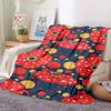 1pc Flower Dots Blanket, Lightweight Flannel Throw Blanket For Sofa, Bed, Travel, Camping, Living Room, Office, Couch, Chair, And Bed