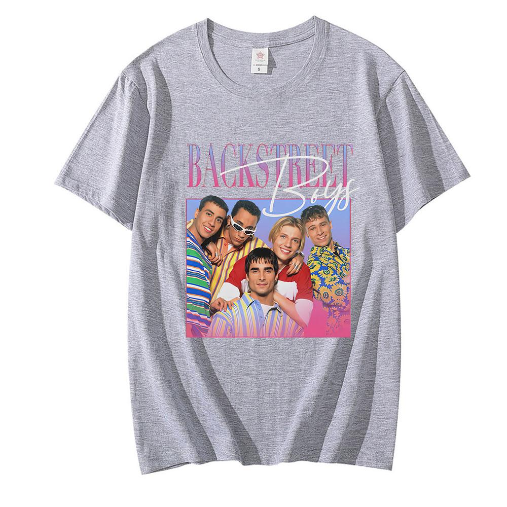 T-Shirts Oversized Streetwear Vintage Klassisch 90er Backstreet Boys Rockband Grafik T-Shirt Punk T-Shirt