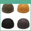 Cotton Corduroy Cap With Adjustable Fit For Streetwear And Winter Warmth