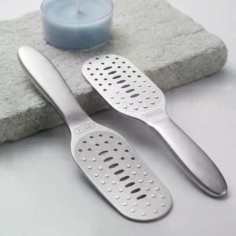 Dubbelzijdige Roestvrijstalen Voetvijl Professioneel Pedicure Gereedschap Voor Harde Huidverzorging Thuis Eeltverwijderaar & Dode Huid Scrubber