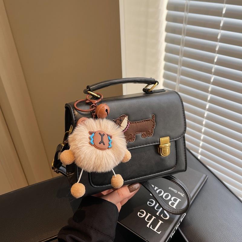 Small Bag Women's Autumn and Winter Retro New Fashion Versatile Shoulder Messenger Bag Portable Small Square Bag