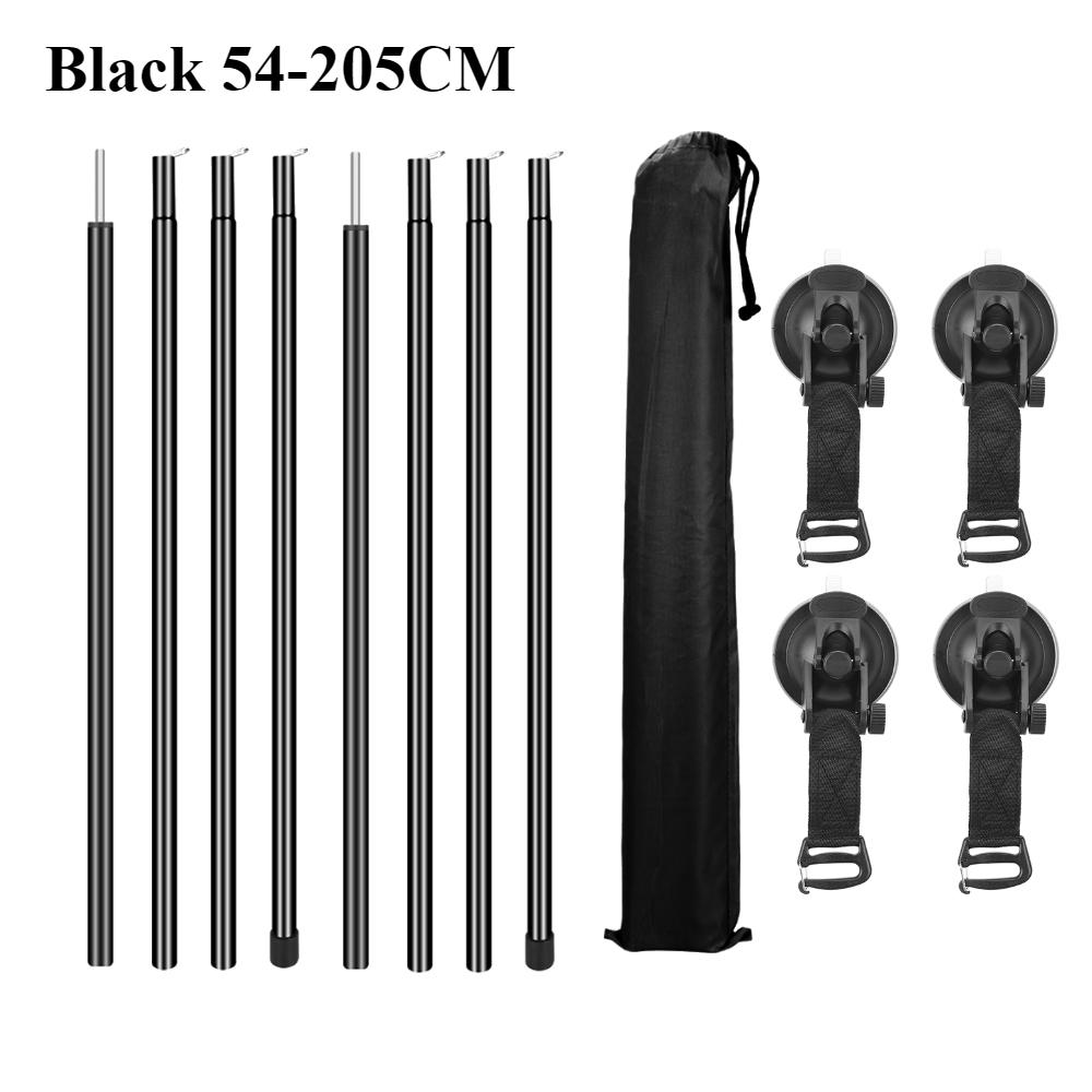 2PC 195CM Awning Poles Strength Aluminum Tent Pole And 4PC Strong Suction Cup Anchor Outdoor Canopy Tent Shade Awning Accessori