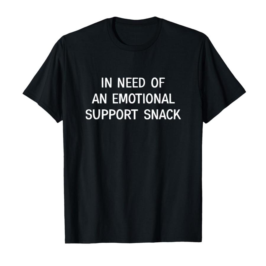 

In Need of an Emotional Support Snack, Funny, Jokes T-shirt For Men Women 100% Cotton T Shirts Short Sleeve Tops 0311-1 - Men... S разноцветный