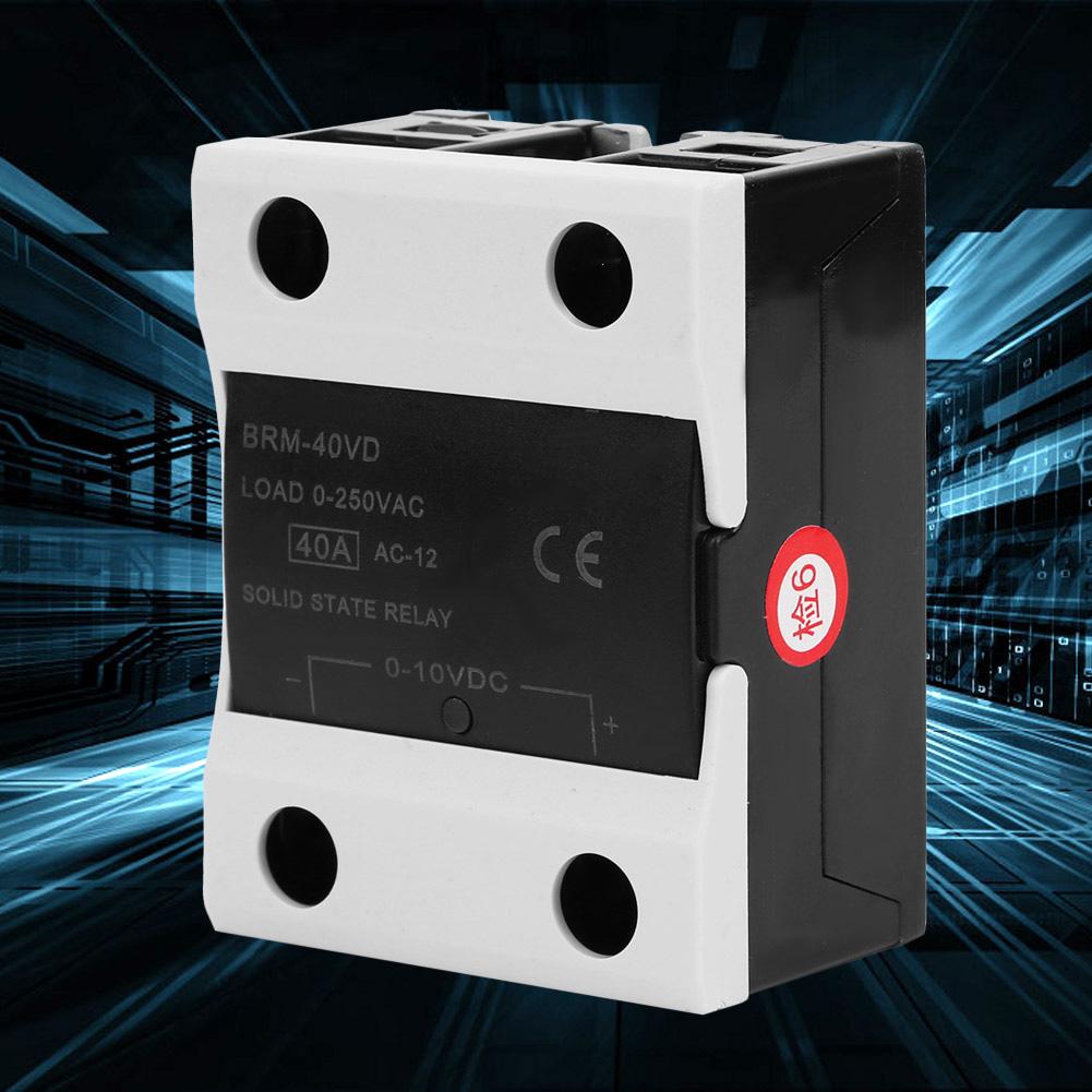 BERM BRM 40VD Solid State Relay 40A DC 0 10V   AC 0 250V Flame Retardant Relay