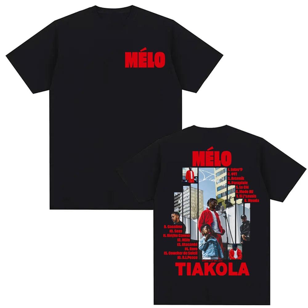 

2026 HipHop Artist Tiakola Melos Summer Album Series Stylish and Retro Highquality Tshirts for Both Men and Women S