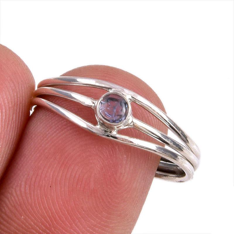 

Natural Tanzanite Gemstone 925 Solid Sterling Silver Jewelry Ring Size 9 a8m98