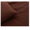 Housse De Couette - Doux Reve - 220x240 Cm - 100% Gaze De Coton - 2 Taies D'oreiller - Marron