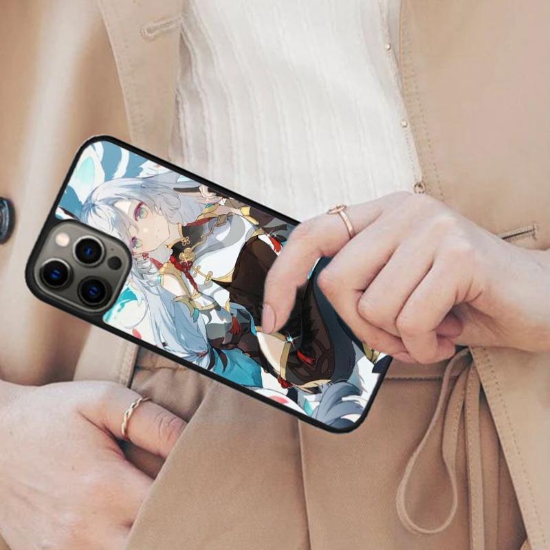

Магнитный чехол для телефона Genshin Anime Shenhe для APPLE iPhone 17 Air 16 14 13 12 Pro Max 15 Plus Беспроводная зарядка С крышкой MagSafe iPhone 14
