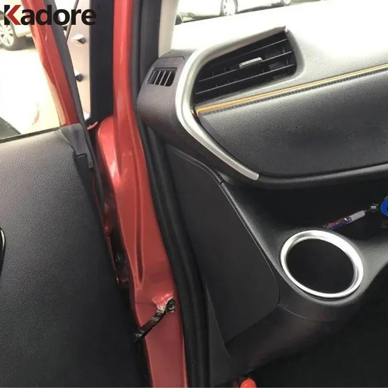 Car Front Side Water Cup Holder Frame Cover Trim For Toyota Sienta 2015 2016 2017 2nd Ge NHP170 Matte Interior Accessories