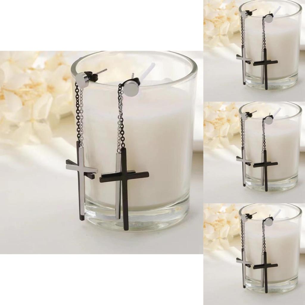 Stunning Alloy Geometric Cross Dangle Earrings Fashionable Street Style