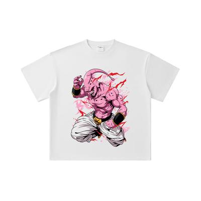 260 GSM Double Yarn 32 Count 100% Cotton Dragon Ball V13 Majin Buu Print Unisex Heavy Cotton T Shirt