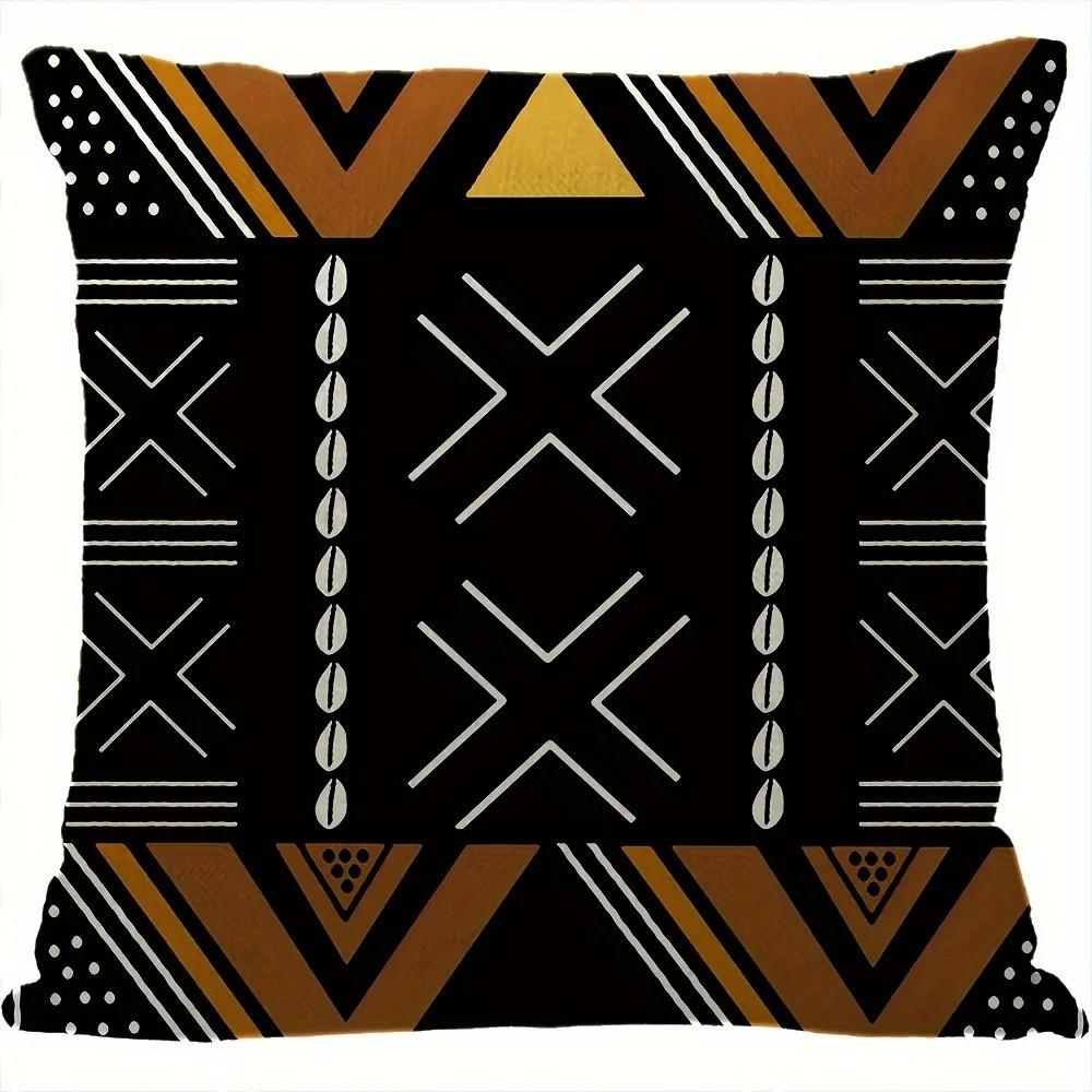 Heimdekoration Afrikanisches Geometrisches Muster Digitaldruckmuster Kissenbezug Geeignet für Sofa Schlafzimmer Auto Kissenbezug