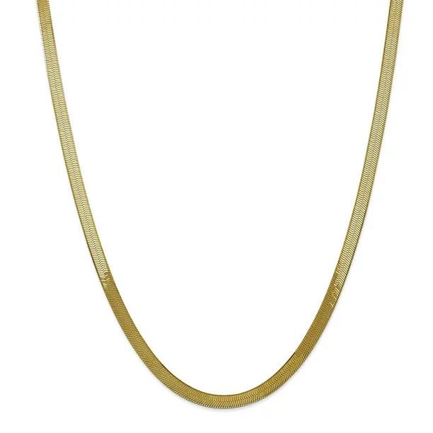 18 k Yellow Gold plnená hrubá rybia kosť plochá reťaz Unisex