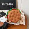 Autumn and winter creative new hamburger backpack women's bag outdoor fashion large capacity commuter bag