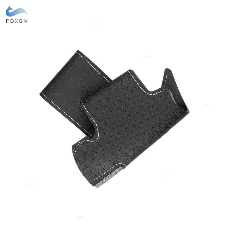 Car Steering Wheel Cover Leather Trim For Renault Logan 1 Sandero Clio Twingo 2 Symbol For Lada Largus 1 For Nissan Almera 3 G15