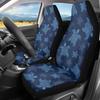 Bulopur Multicolor Polyester Universal Fit Car Truck SUV Van Automotive Seat Covers, 2pcs Front, Hibiscus Floral & Sea Turtle Print
