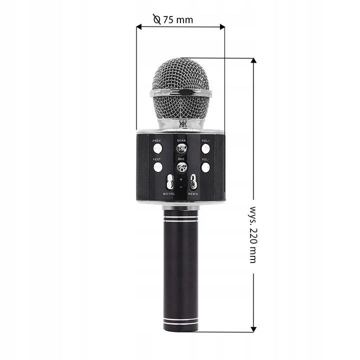 Mikrofon Karaoke Zabawka Dla Dzieci Z Głośnikiem Echo Manta Bluetooth Led