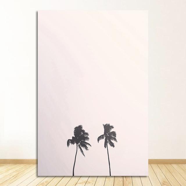 Duvar sanatı tuval yağlıboya Tatil Seyahat Posterler Baskılar Resimleri için Oturma Odası Ev Dekorasyon Modern Manzara Tropik Bitkiler