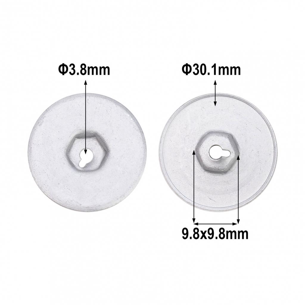 Heat Protection Nut 3cm/1.18\" For BMW Silver Color
