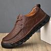 Handgjorda Casual läderskor Herr Loafers Bekväma mockasiner Herr Flats Skor Äkta läder Herrskor