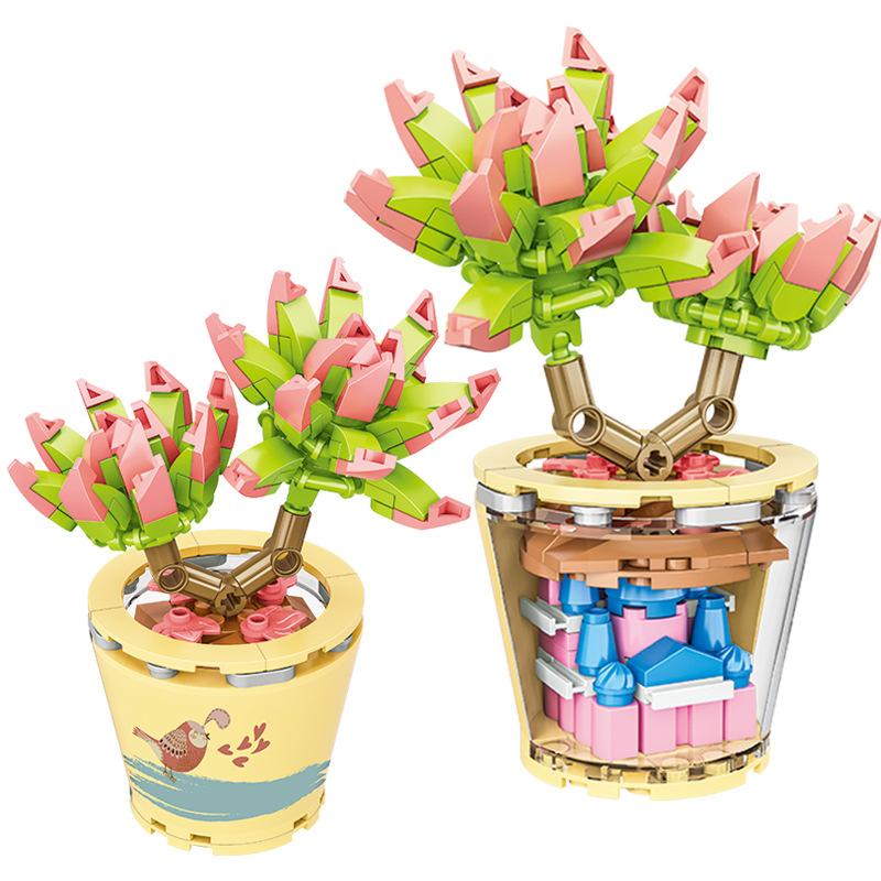 Montessori Bouquet Girl Block Bricks Blocks Flowers for Children Girls 8 10 Years Old Mini Blocks Bricks Educational Brick Toys