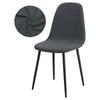 Solid Color Chair Cover Thickened Elastic Minimalist Dining Seat Cover Removable Washable Chair Slipcover Anti-dirty All Season