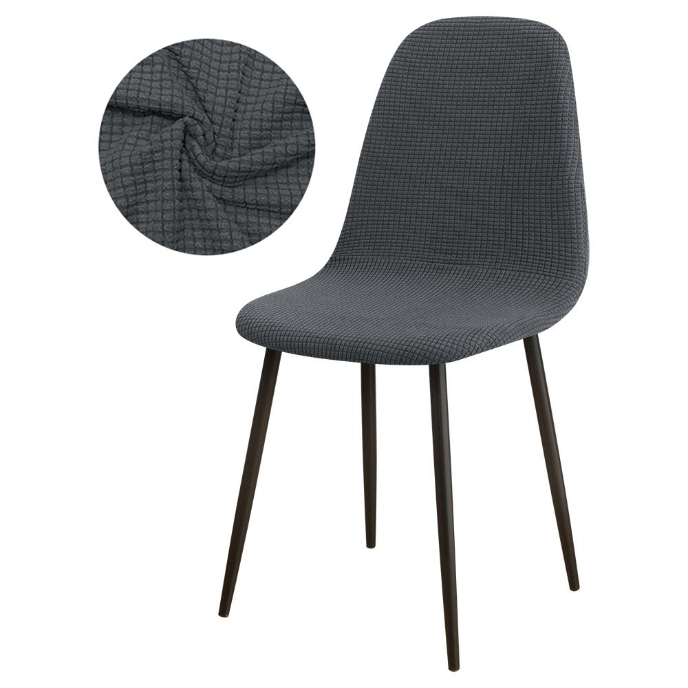 Solid Color Chair Cover Thickened Elastic Minimalist Dining Seat Cover Removable Washable Chair Slipcover Anti-dirty All Season