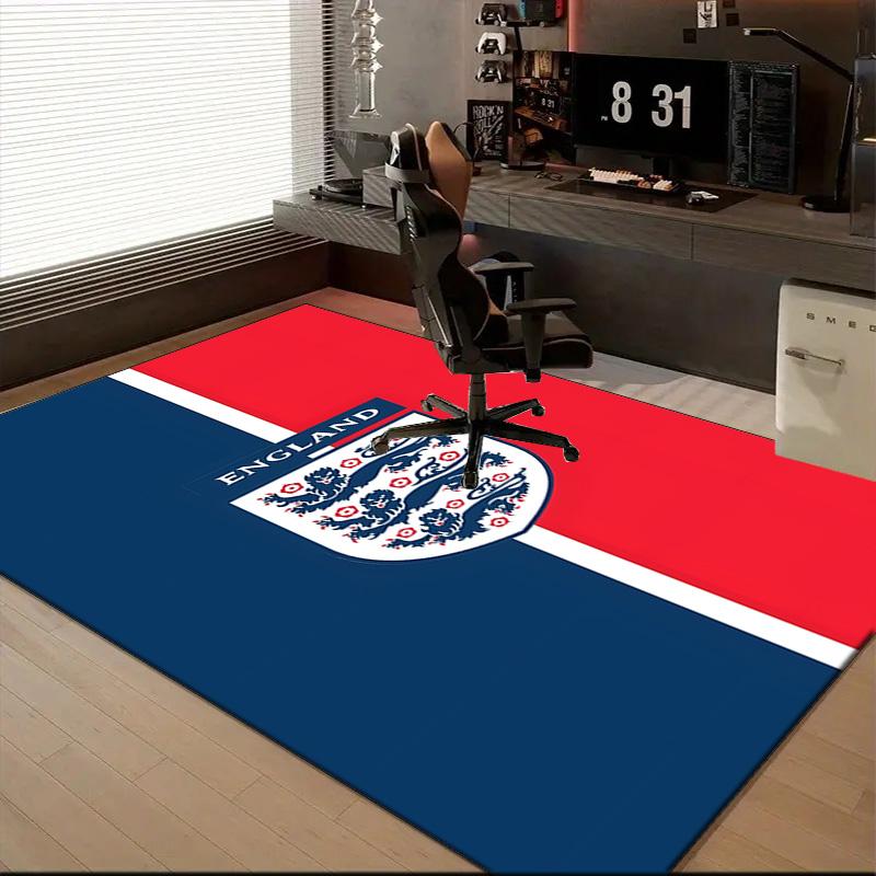 England Football Crest Printed Office Carpet Chair Cushion  Entryway Rug, Rugs for Living Room, Bedroom Christmas gifts