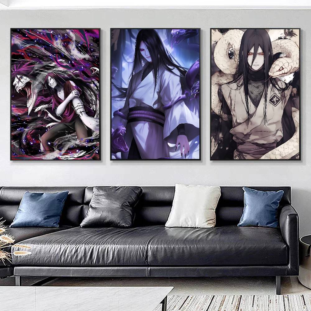 Anime Cool Character O-Orochimaru Posters HD Print Vintage Wall Art Decor for Home Study Room