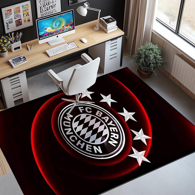 FC Bayern Pattern Rug, Indoor/Outdoor Mat, for Picnic, Gameroom, Bedroom, Office, Living Room, Home Decor Carpet, Birthday Gift
