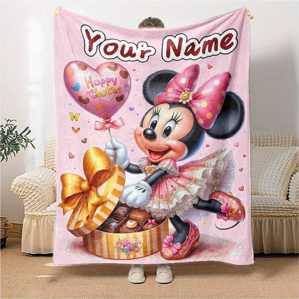 Custom Name Princesses Together blanket for Couch & Bed, Plush Cozy Fuzzy Blanket Super Soft & Warm Blankets for Fall and Winter. 0908120