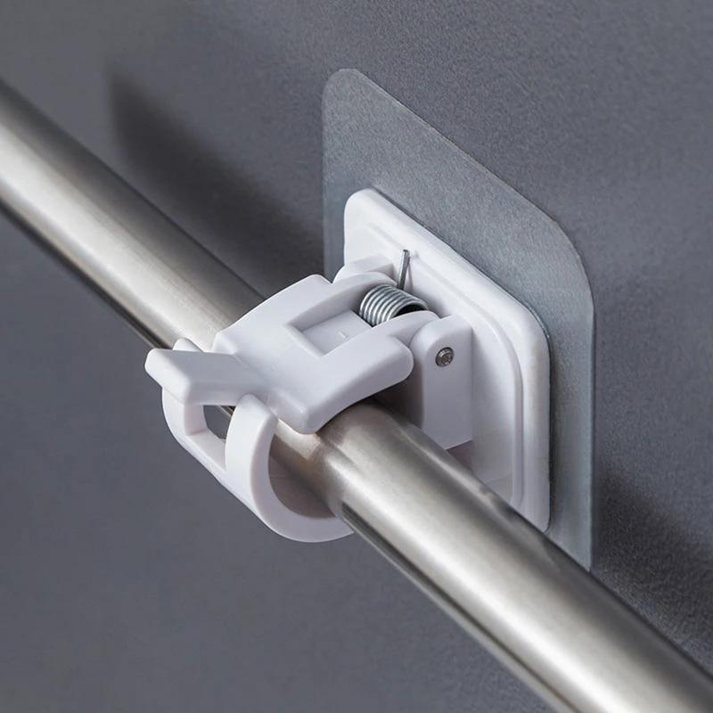 1pcs Bathroom No Punch Creative Hook Sticky Wall Hanging Sticky Hook Door Back Hook 4 Hooks Multifunctional Self Adhesive Hook