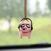 Cute Pig with Glasses Car Pendant Auto Rearview Mirror Pendants Swing Pig Coche Interior Decoraction Accessories Creative Gift