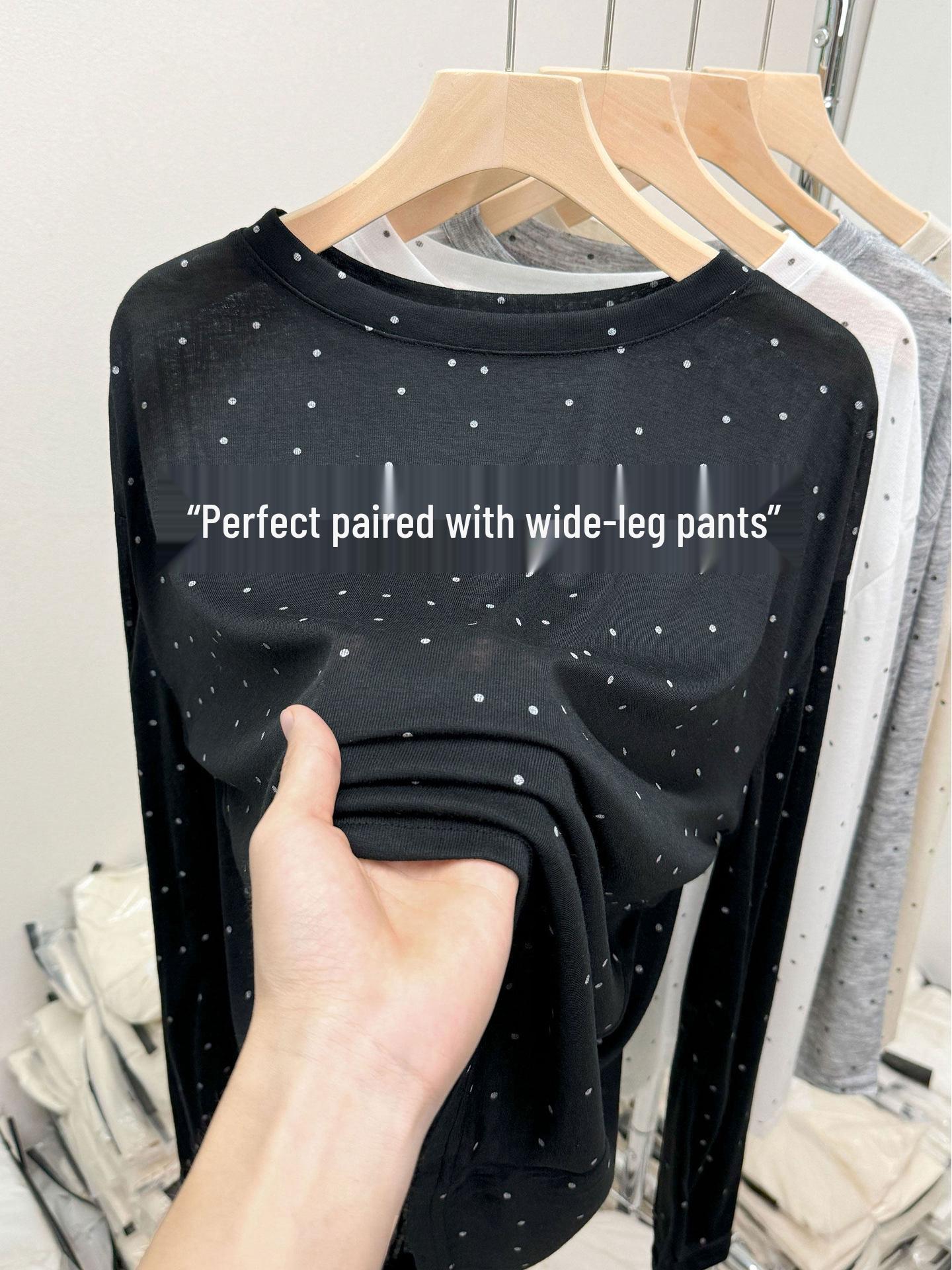 

Women s Light Luxury Sheer Sun Protection Long Sleeve Top One Size (80-135 Jin)