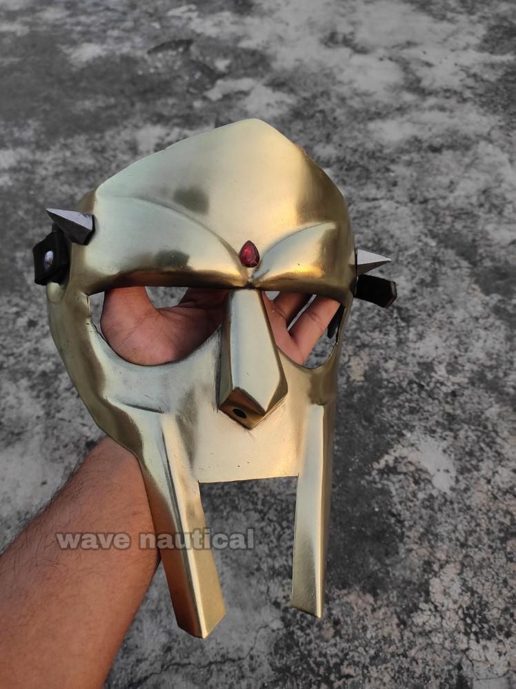 

Маска MF Doom Гладиатор Mad-villain 18G Сталь Латунь Лицевая броня Средневековый шлем M аэро